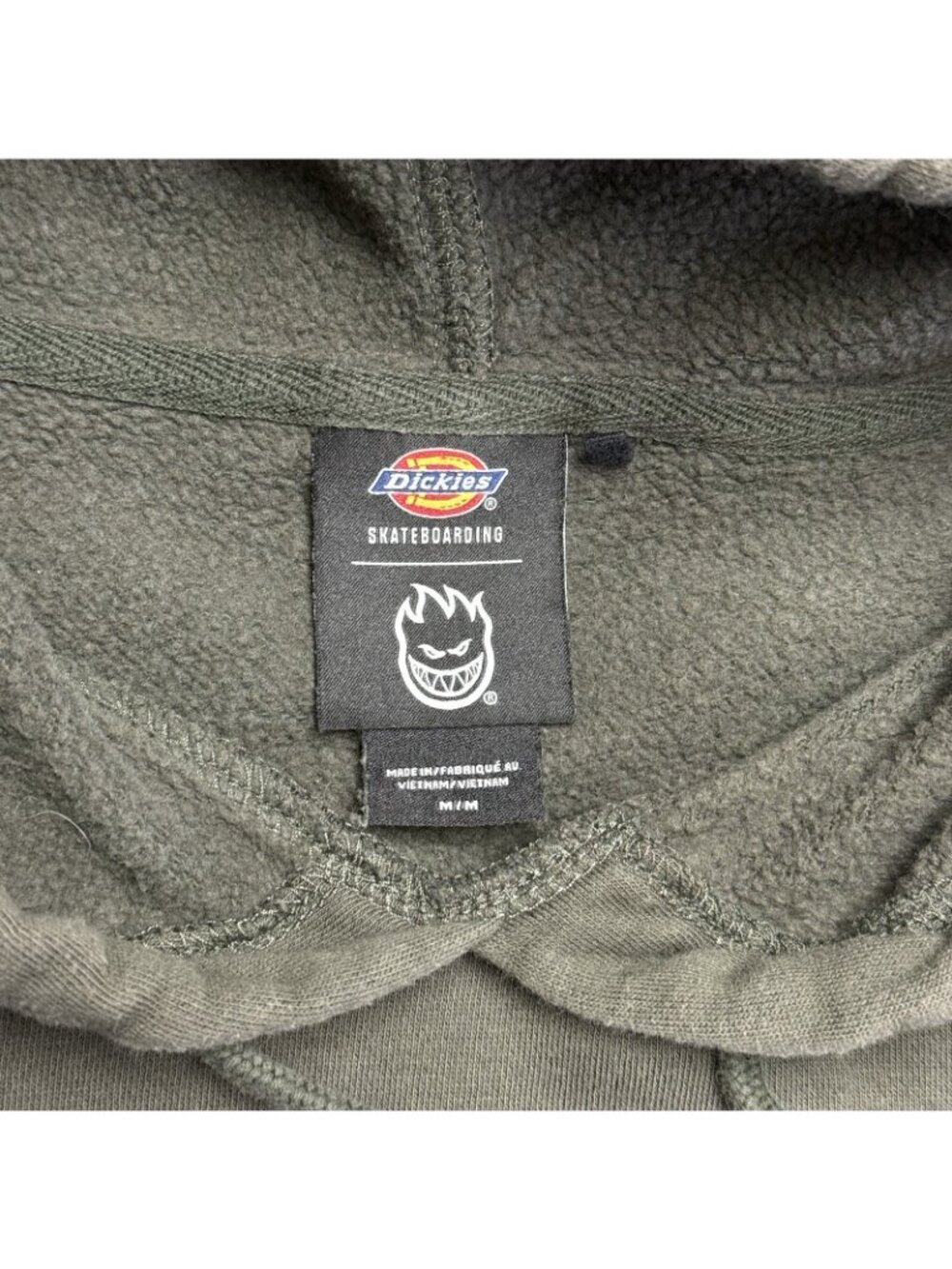 Dickies x Spitfire Hoodie Mens Medium Green Skateboard Sweatshirt - Picture 8 of 11